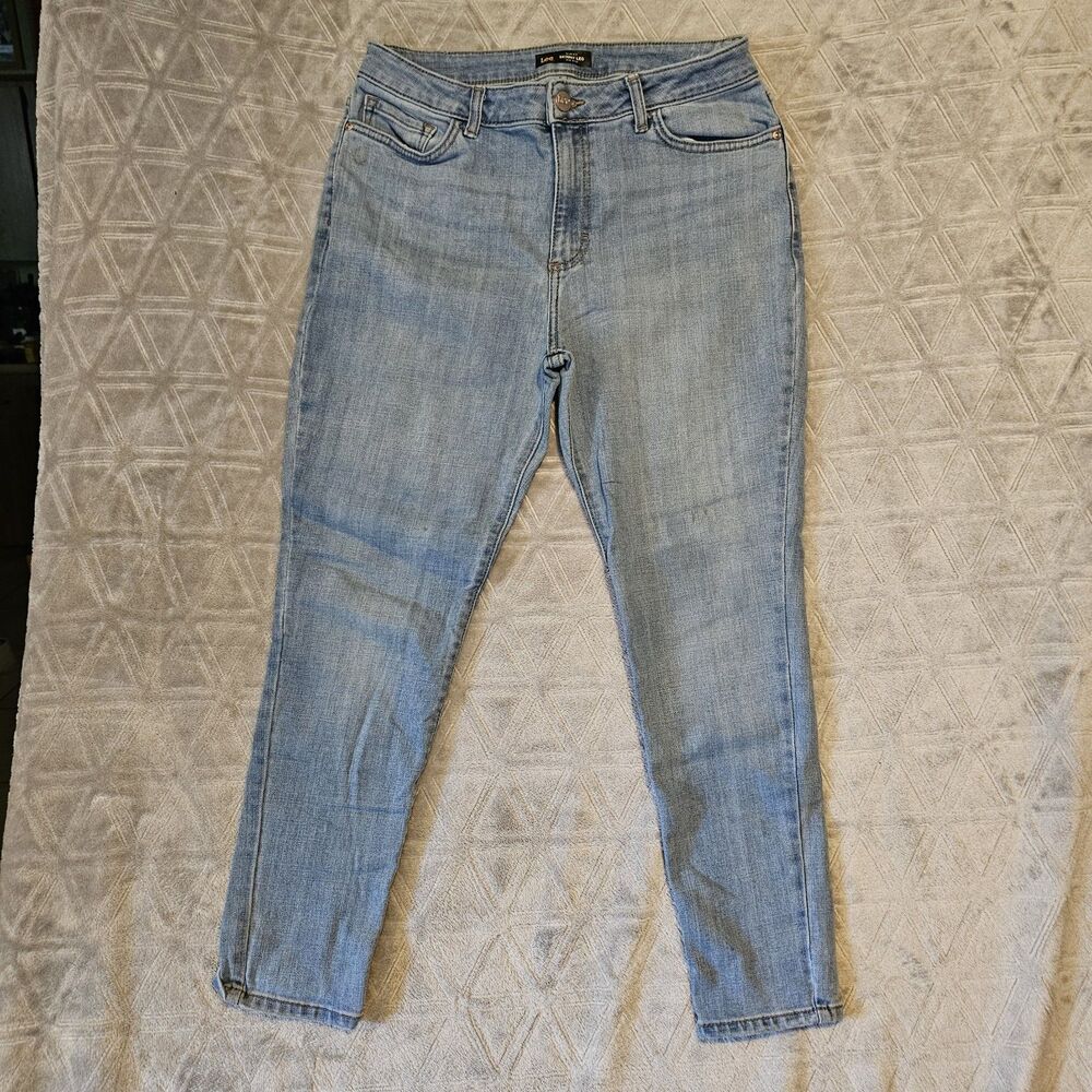 Lee Jeans Women's Size 12 Short Slim Fit Skinny Leg Mid Rise Denim Blue Ankle
